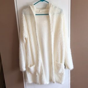 Brand new beautiful ivory hooded cardigan 💛